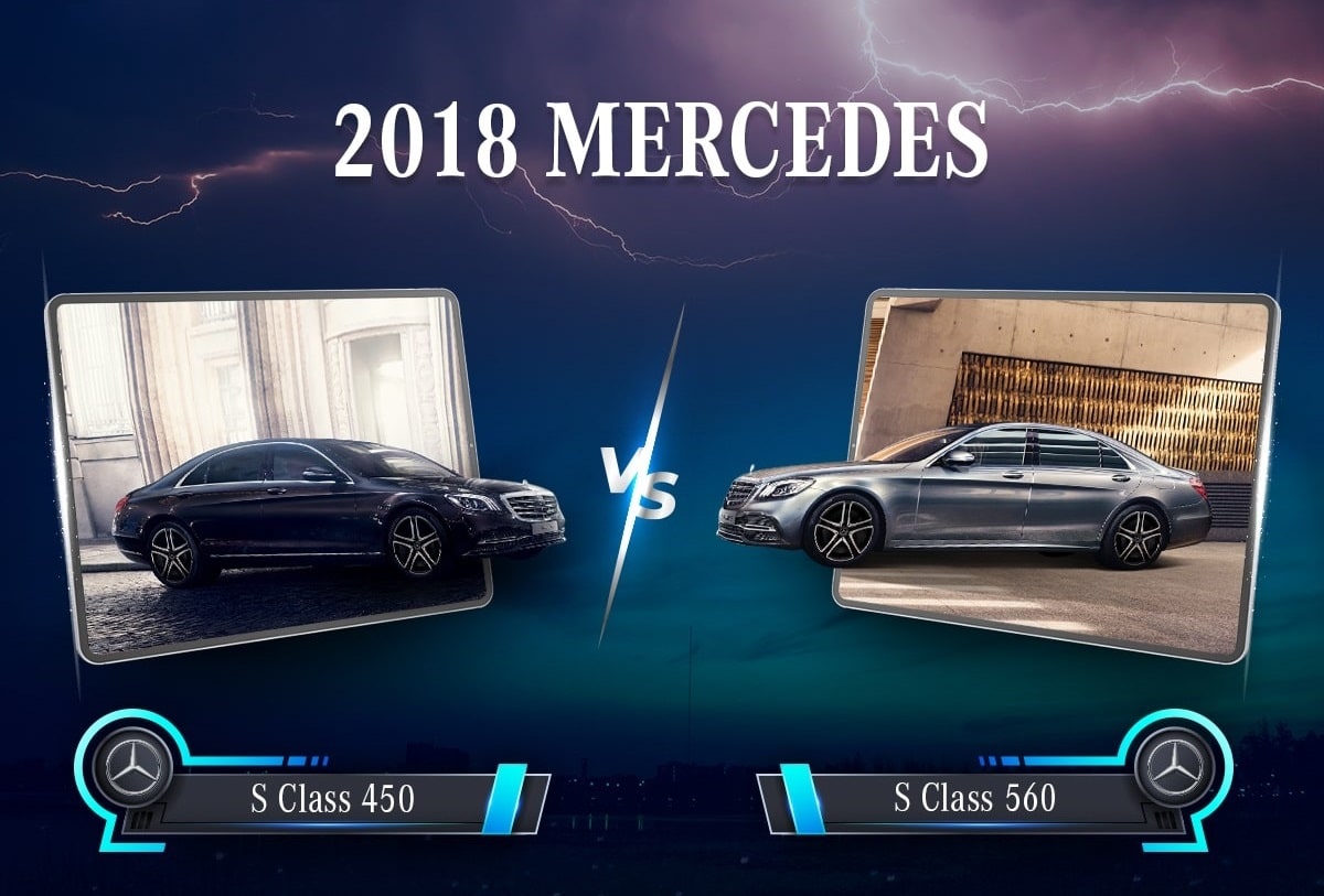 2018 Mercedes S Class 450 vs 560 – Infographic